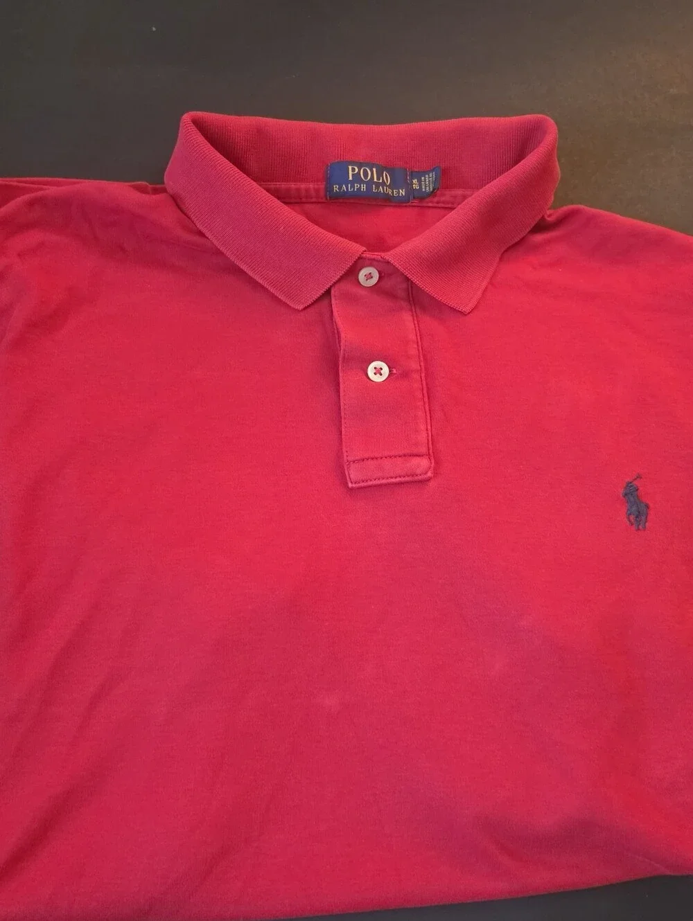 Polo by Ralph Lauren Men’s Bright Red Short Sleeve Polo with Embroidered Pony
